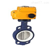 D971F46防爆电动衬氟对夹蝶阀报价